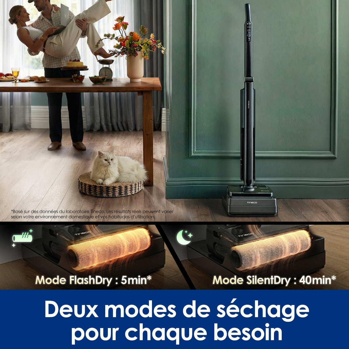 Tineco Floor One i7 Fold Aspirateur Sec et Humide Sans Fil