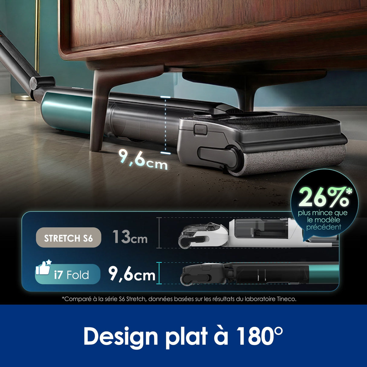 Tineco Floor One i7 Fold Aspirateur Sec et Humide Sans Fil