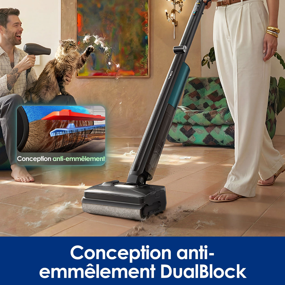 Tineco Floor One i7 Fold Aspirateur Sec et Humide Sans Fil