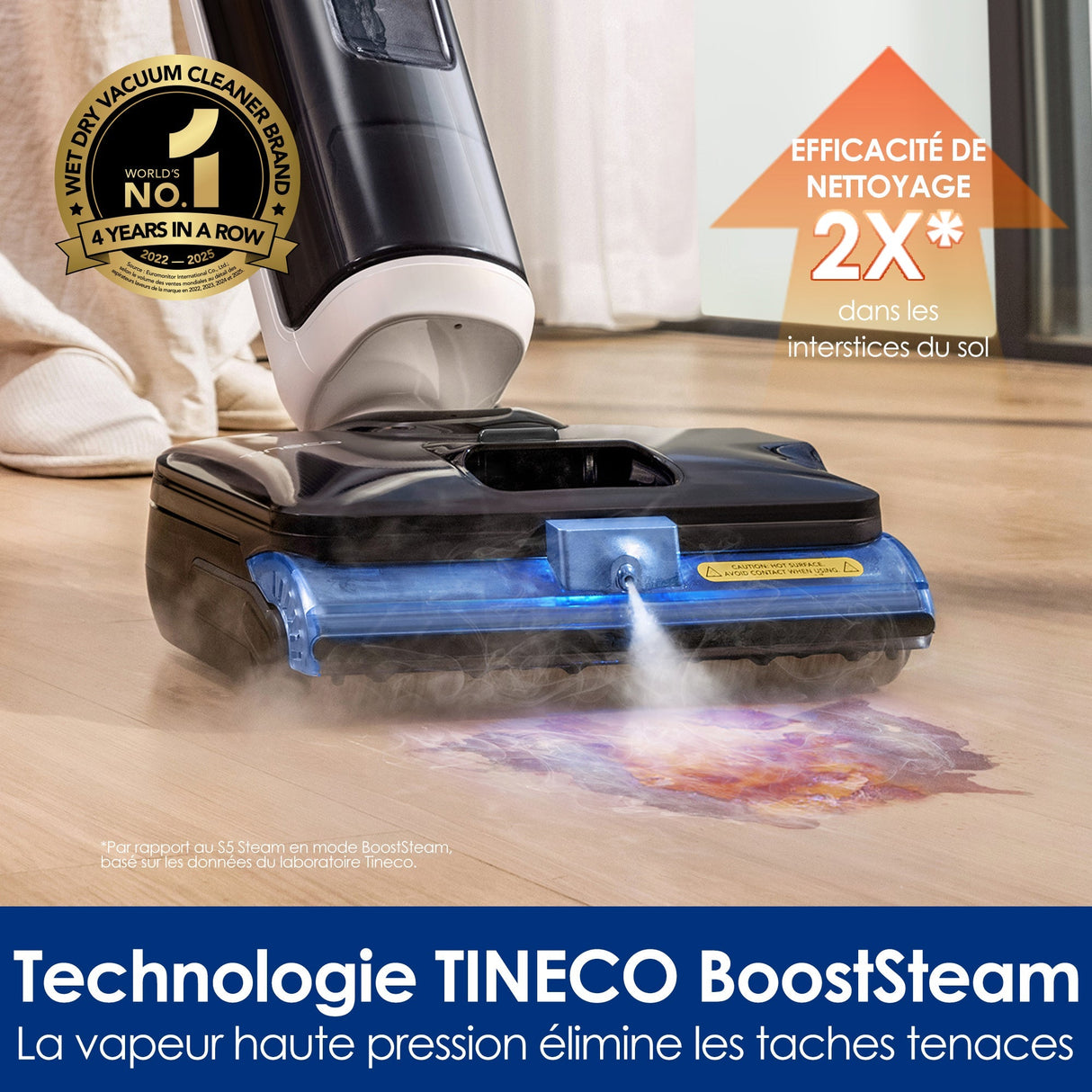 Tineco FLOOR ONE S6 Stretch Steam Wired All-in-one Wet Dry Vacuum Cleaner and Mop