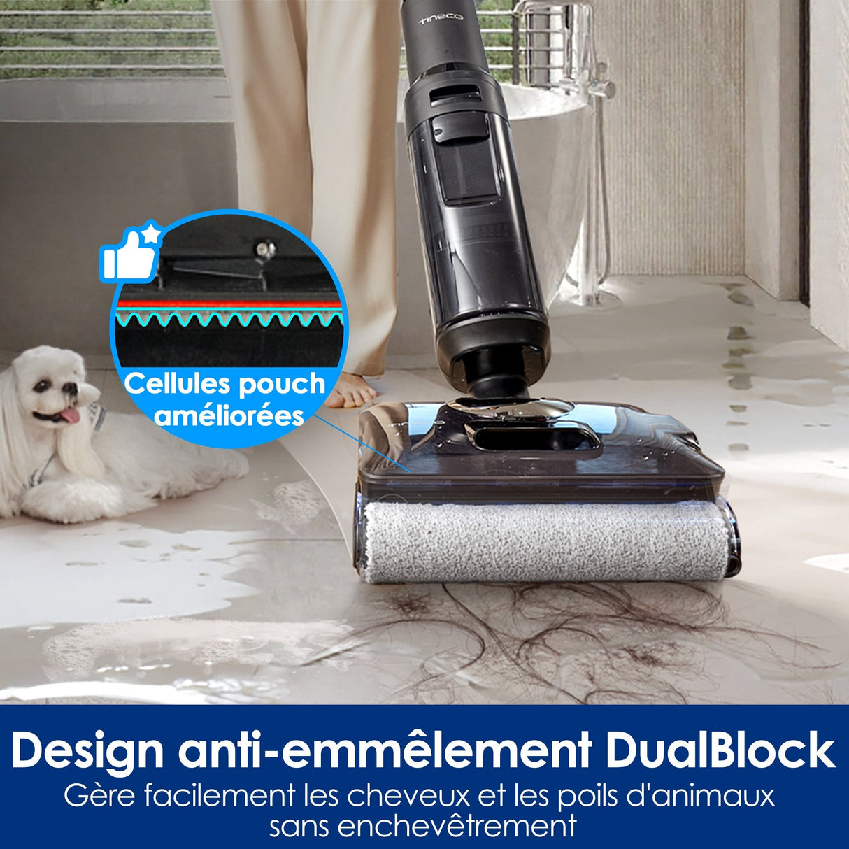 Tineco FLOOR ONE S7 Stretch Steam All-in-One Cordless Steam Mop Vacuum Cleaner