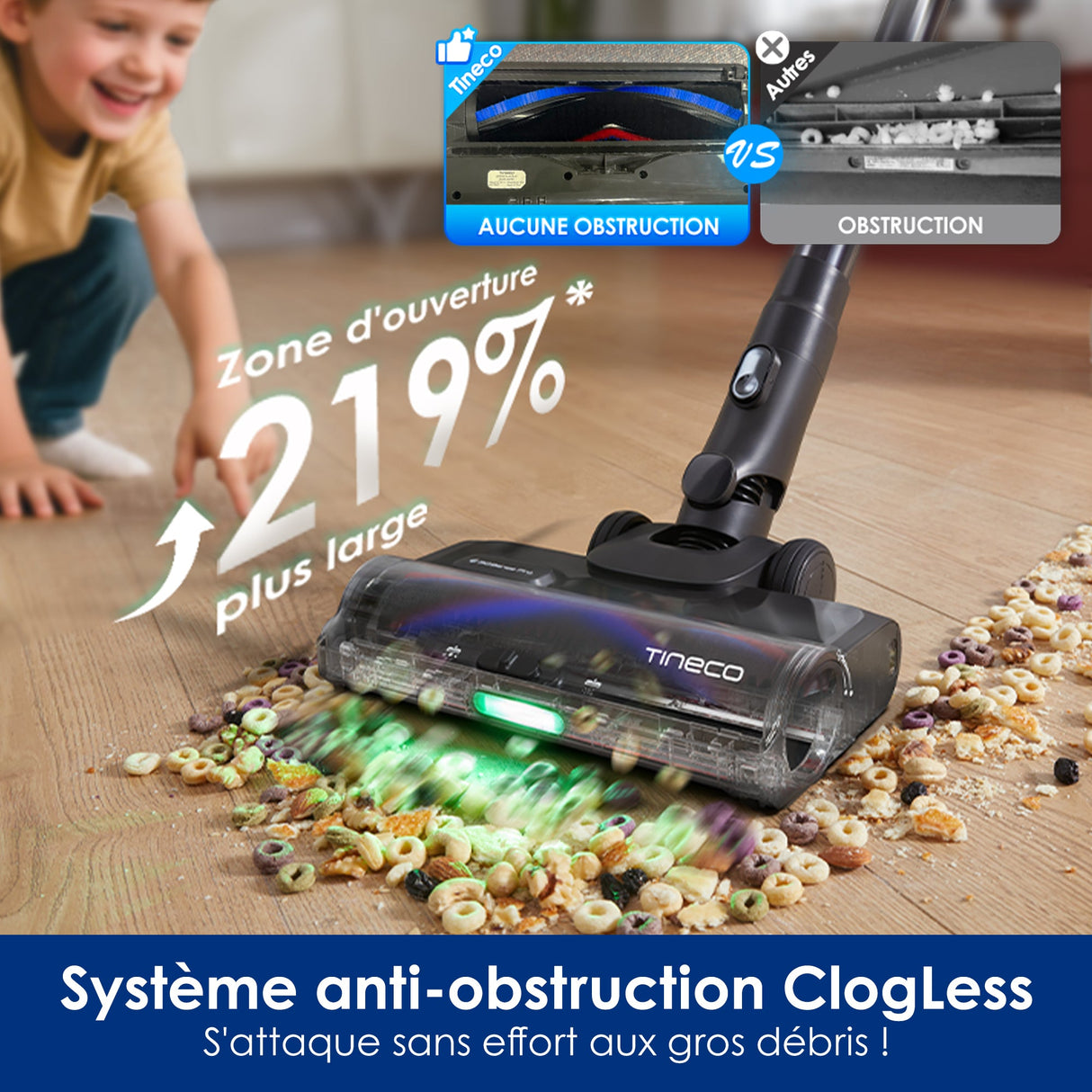 Tineco Pure One S70 Aspirateur Balai sans Fil (Gris)