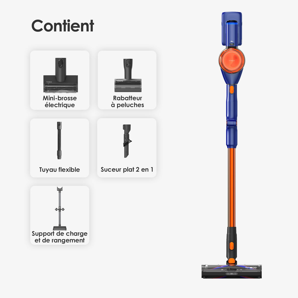 Tineco Pure One S70 Cordless Stick Vacuum Cleaner (Orange)