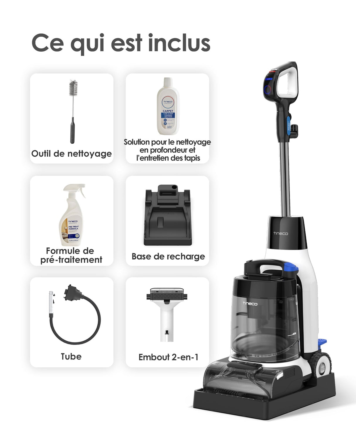 Tineco CARPET ONE Cruiser Nettoyeur de moquette Intelligent