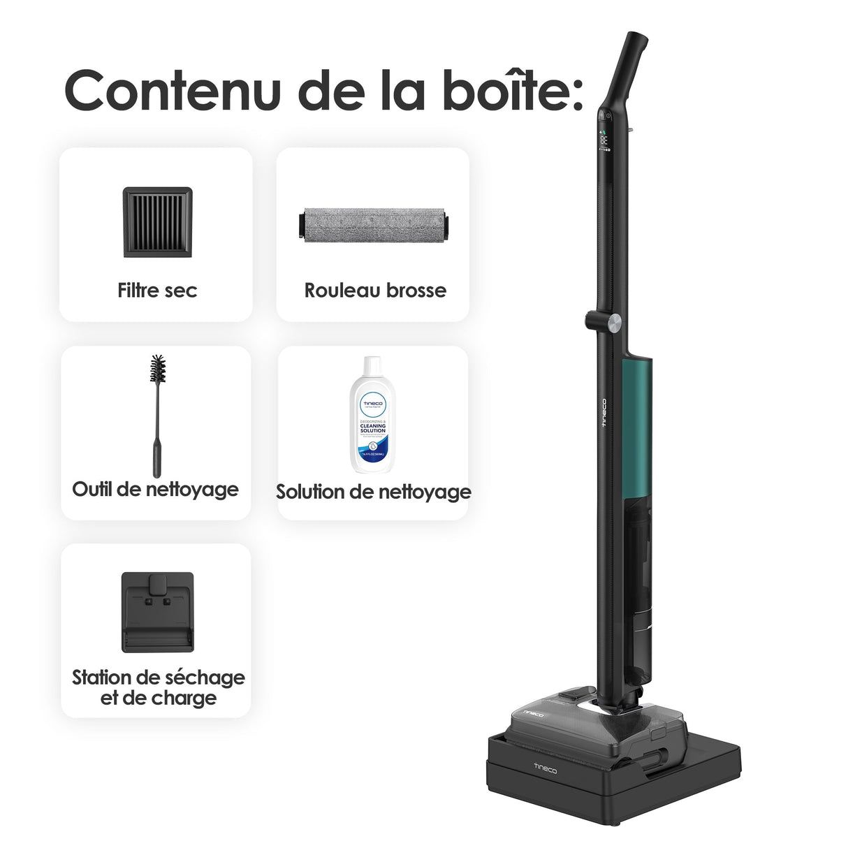Tineco Floor One i7 Fold  Aspirateur Sec et Humide Sans Fil