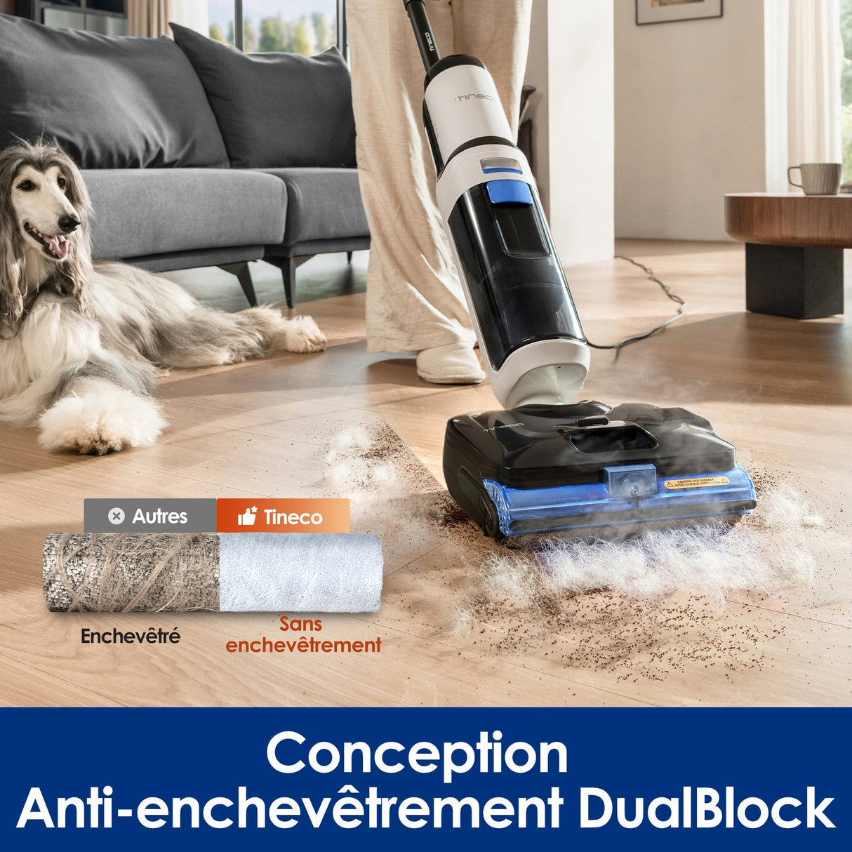 Tineco FLOOR ONE S6 Stretch Steam Wired All-in-one Wet Dry Vacuum Cleaner and Mop