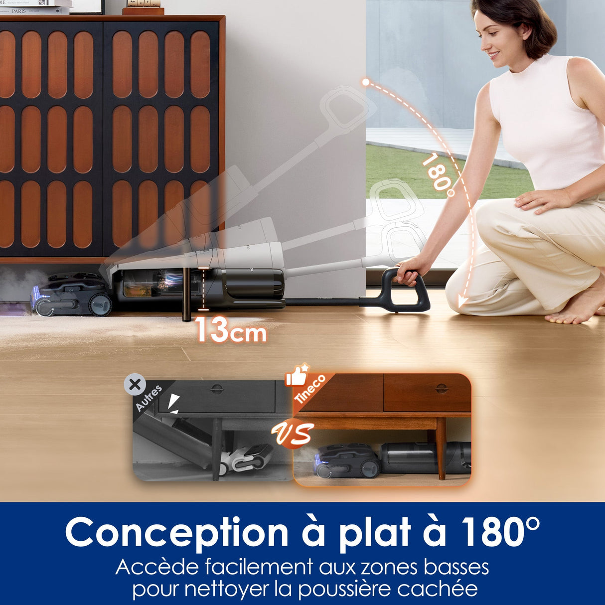 Tineco FLOOR ONE S7 Stretch Steam All-in-One Cordless Steam Mop Vacuum Cleaner