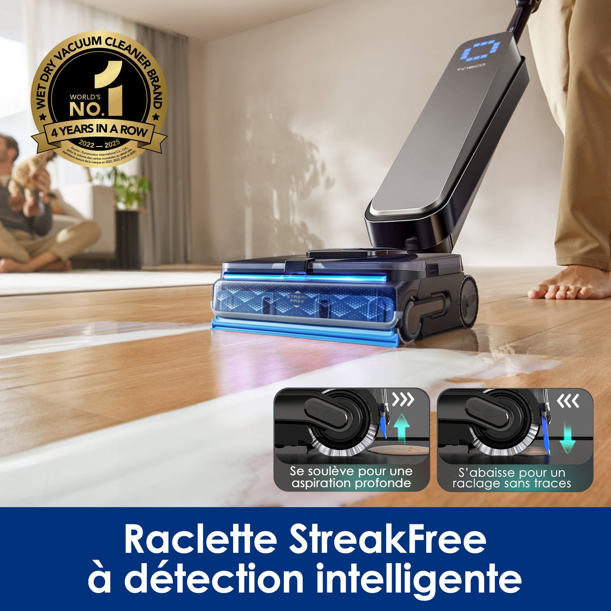 Tineco Floor One S9 Scientist Aspirateur Laveur