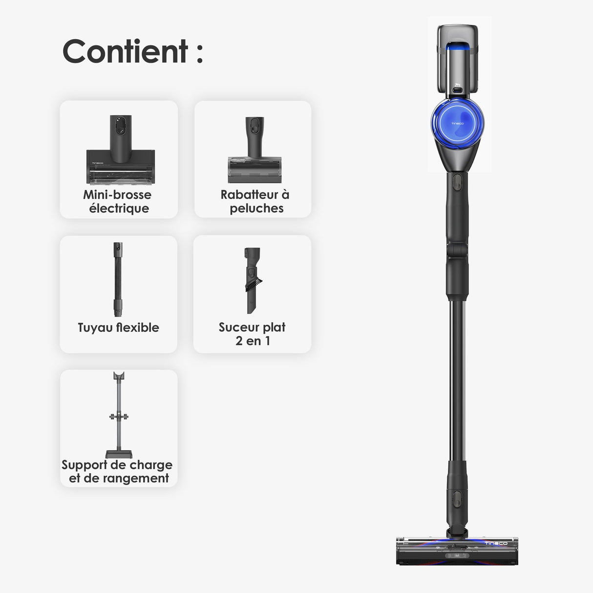 Tineco Pure One S70 Aspirateur Balai sans Fil (Gris)